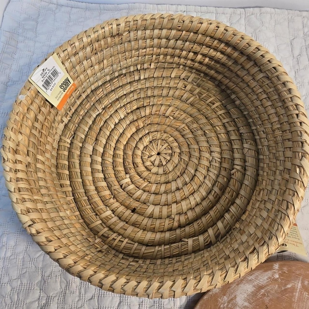 New  Fair Trade Peace Dove Terracotta Bread Warmer Woven Basket Bangladesh NEW - Picture 8 of 8